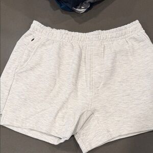 American Eagle Outfitters Men's Heather Light Gray Athletic Lounge Shorts